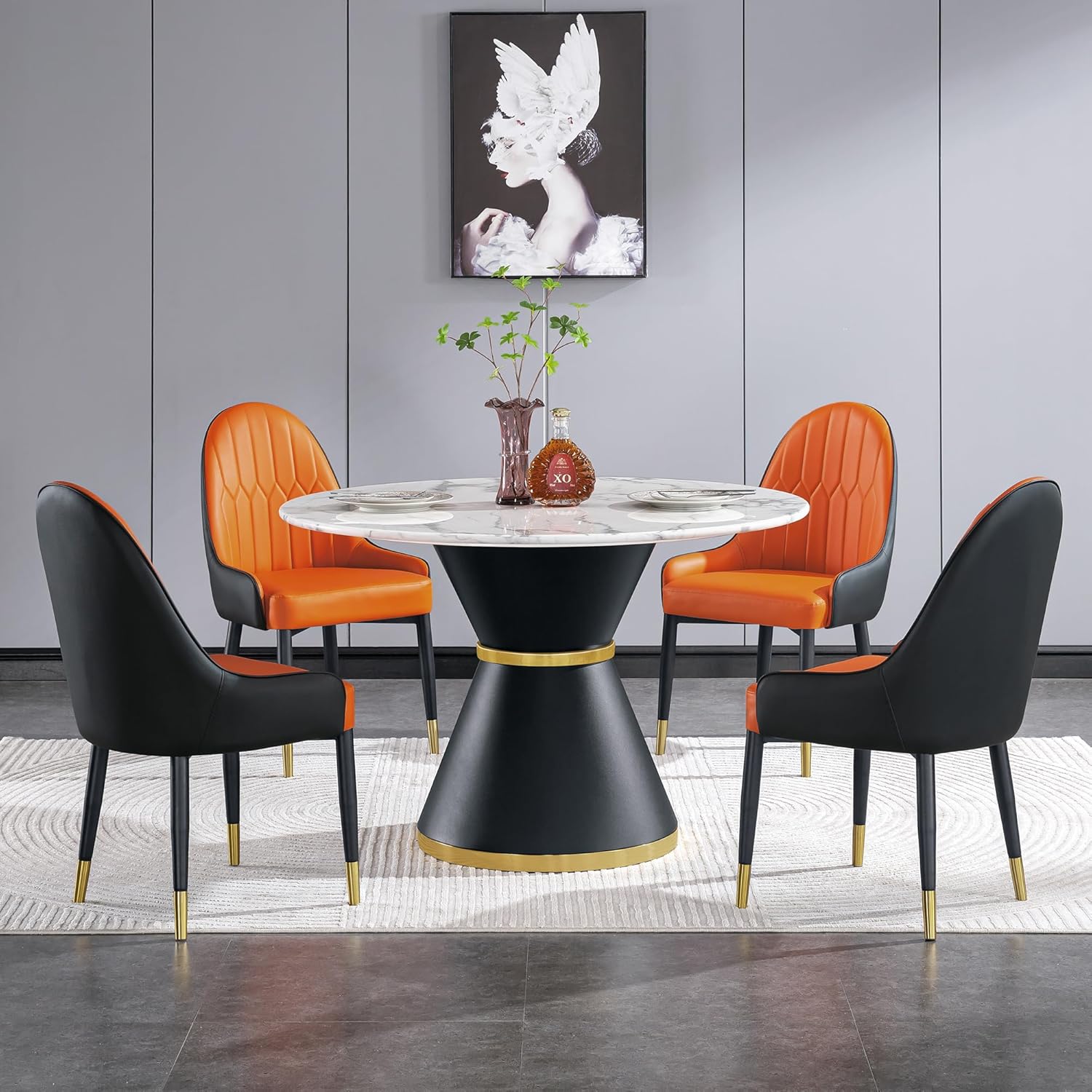 Round Marble Top Dining Table - Image 6