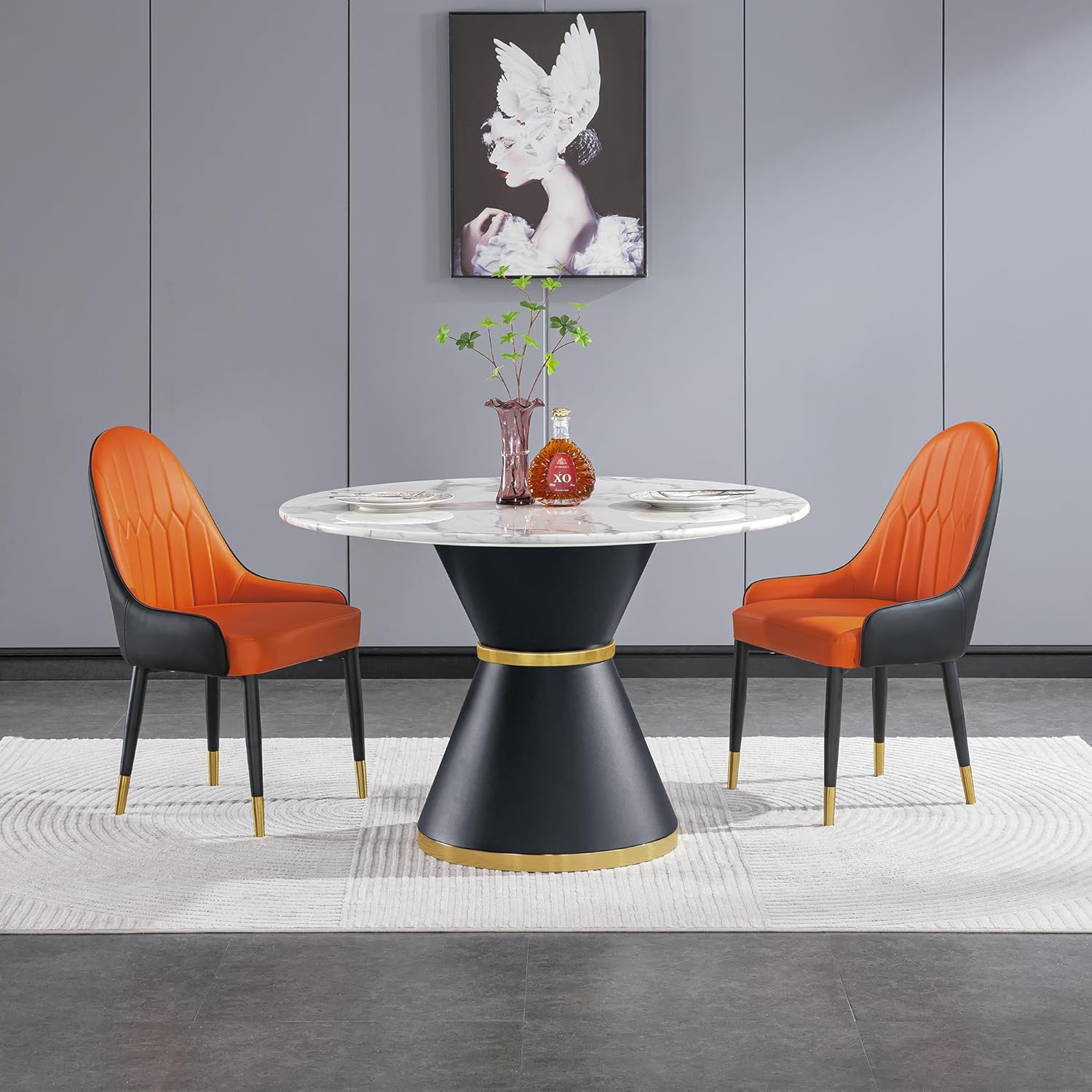 Round Marble Top Dining Table - Image 4