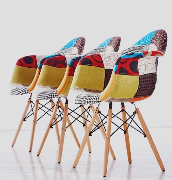 Willow Patchwork Eiffel Accent Chair - Image 3