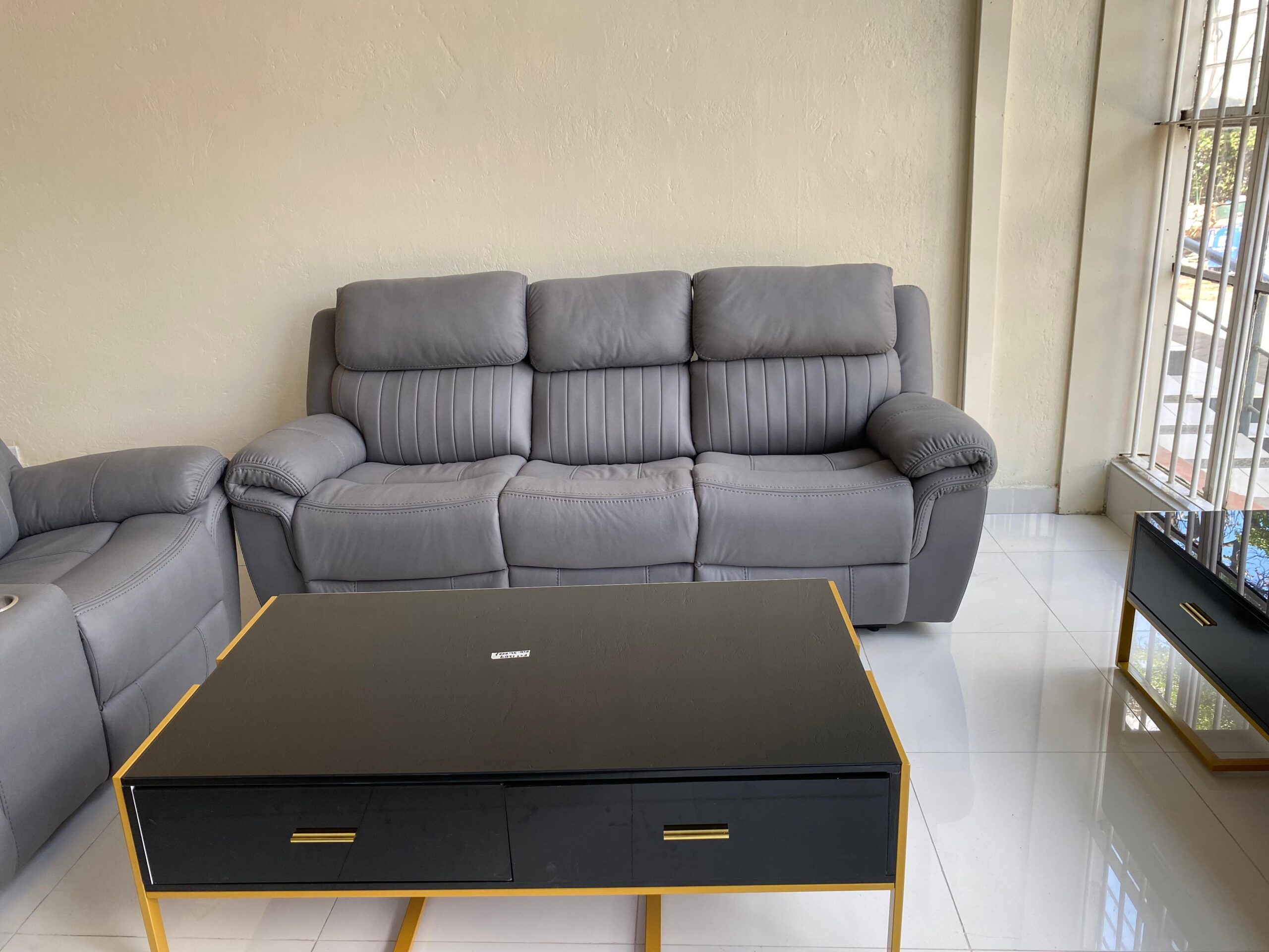 Oscar 6 Seater Fabric Recliner Sofa Set - Image 4