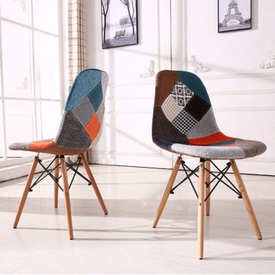 Modern Style Upholstered Side Fabric Chair - Image 3
