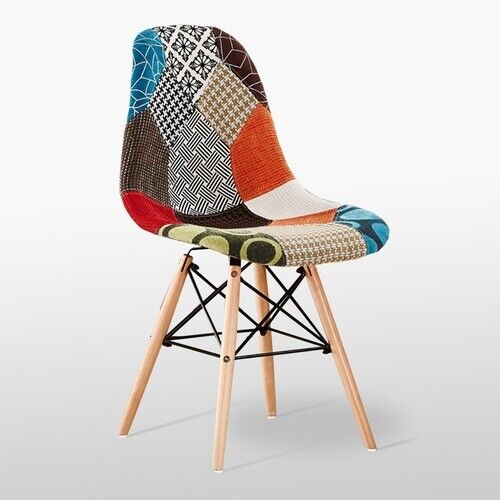 Modern Style Upholstered Side Fabric Chair - Image 2